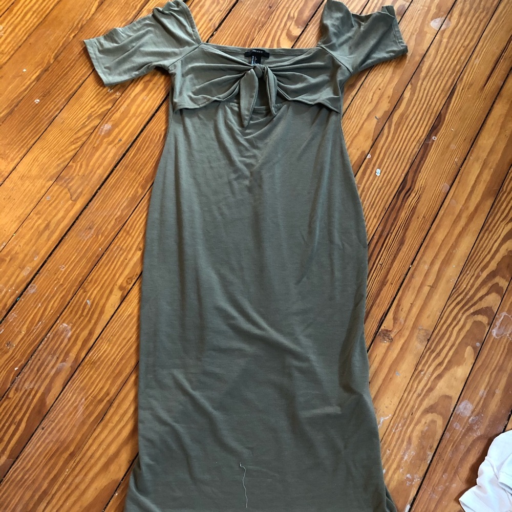 Army green club dress